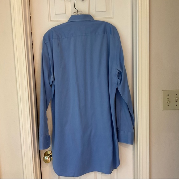 Ermenegildo Zegna Su Misura 100% Cotton Long Sleeve Button Down Blue Short, Sz - Picture 7 of 10